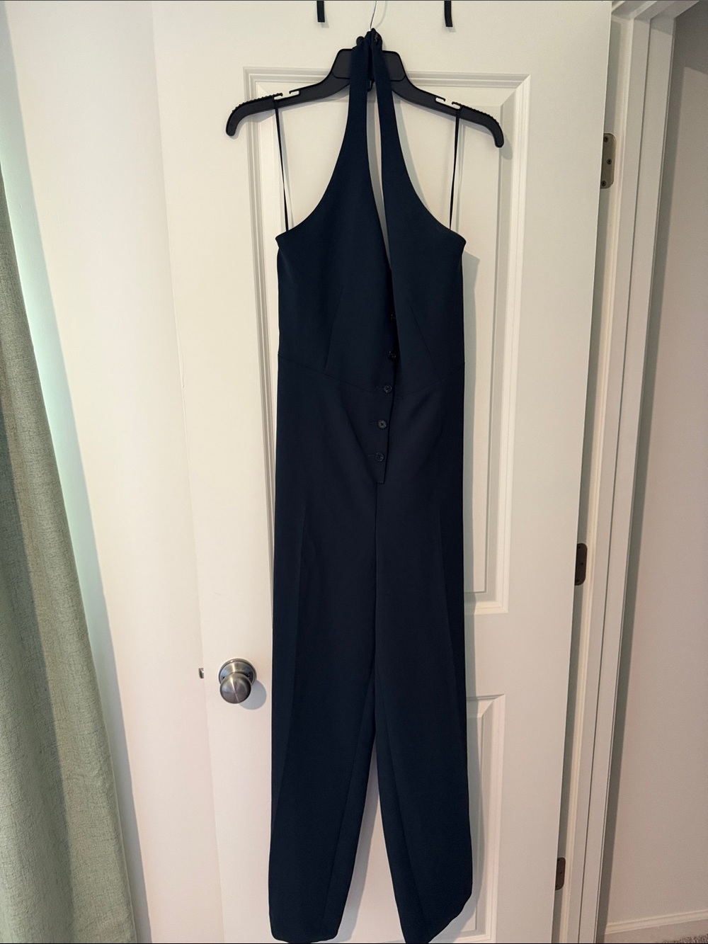 Aritzia Dark Navy Halter Jumpsuit